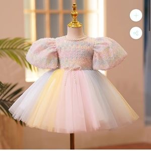 Little girls rainbow dress